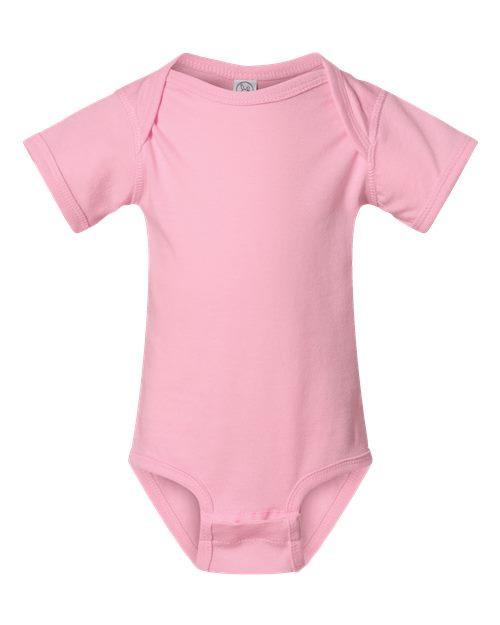 Rabbit Skins 4424 Infant Fine Jersey Bodysuit - Pink - front