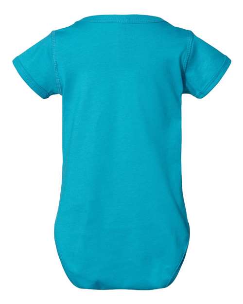 Rabbit Skins 4424 Infant Fine Jersey Bodysuit - Turquoise - back