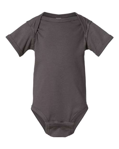 Rabbit Skins 4424 Infant Fine Jersey Bodysuit - Charcoal - front