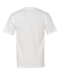 Bayside 5070 Unisex USA-Made Midweight Pocket T-Shirt - White - back
