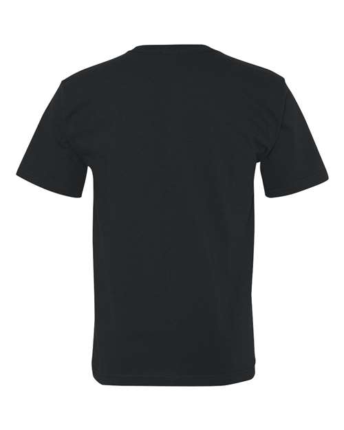 Bayside 5070 Unisex USA-Made Midweight Pocket T-Shirt - Black - back