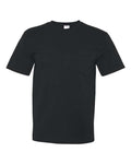 Bayside 5070 Unisex USA-Made Midweight Pocket T-Shirt - Black - front