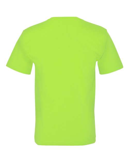 Bayside 5070 Unisex USA-Made Midweight Pocket T-Shirt - Lime Green - back