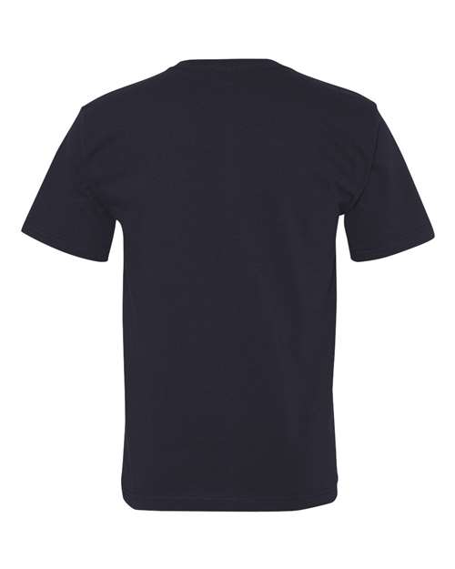 Bayside 5070 Unisex USA-Made Midweight Pocket T-Shirt - Navy - back
