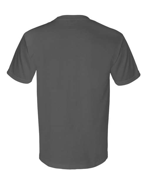 Bayside 3015 Unisex Union-Made Pocket T-Shirt - Charcoal - back