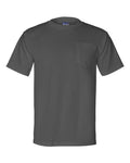 Bayside 3015 Unisex Union-Made Pocket T-Shirt - Charcoal - front