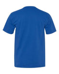 Bayside 3015 Unisex Union-Made Pocket T-Shirt - Royal Blue - back
