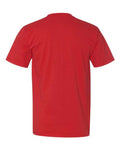 Bayside 3015 Unisex Union-Made Pocket T-Shirt - Red - back