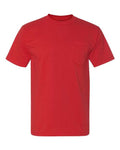 Bayside 3015 Unisex Union-Made Pocket T-Shirt - Red - front