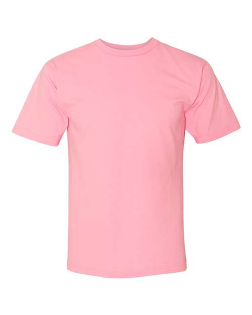 Bayside 5040 Unisex USA-Made Midweight T-Shirt - Pink - front