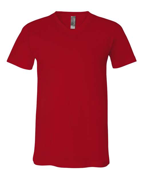 Bella + Canvas 3005 Jersey V-Neck Tee - Red - front