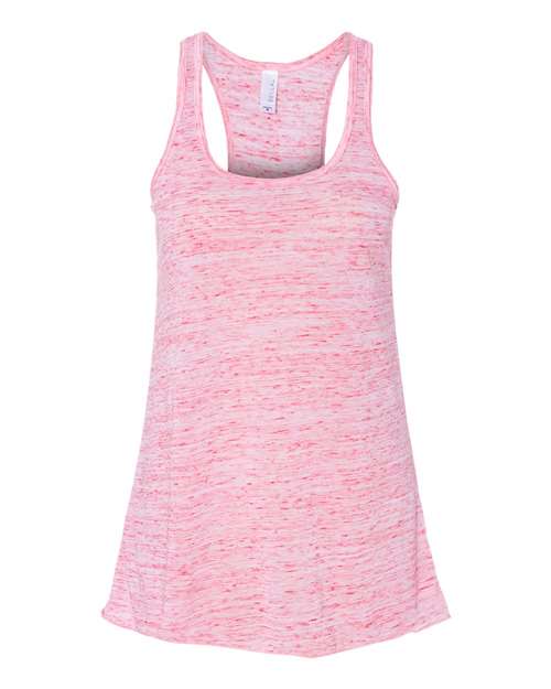 BELLA + CANVAS 8800 Women's Flowy Racerback Tank - Red Marble - front