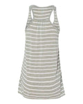 BELLA + CANVAS 8800 Women's Flowy Racerback Tank - Athletic Heather/ White - back