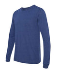 BELLA + CANVAS 3513 Unisex Triblend Long Sleeve Tee - Navy Triblend - side