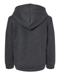 BELLA + CANVAS 3719T Toddler Sponge Fleece Pullover Hoodie Sweatshirt - Dark Grey Heather - back