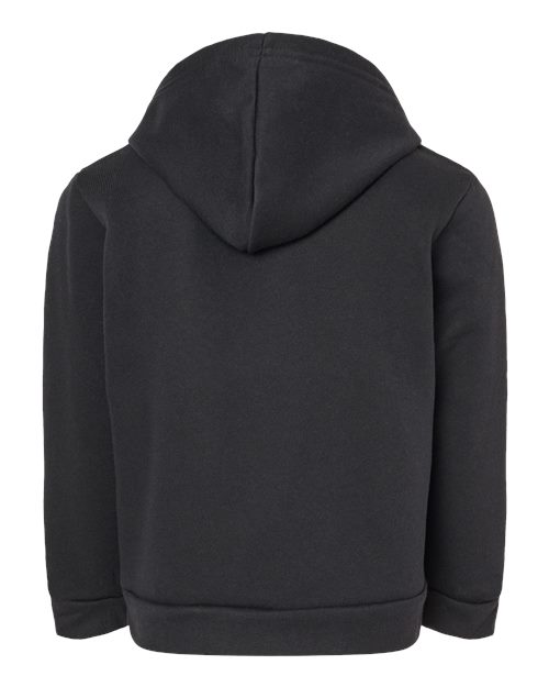 BELLA + CANVAS 3719T Toddler Sponge Fleece Pullover Hoodie Sweatshirt - Black - back