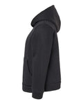BELLA + CANVAS 3719T Toddler Sponge Fleece Pullover Hoodie Sweatshirt - Black - side