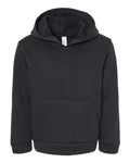 BELLA + CANVAS 3719T Toddler Sponge Fleece Pullover Hoodie Sweatshirt - Black - front