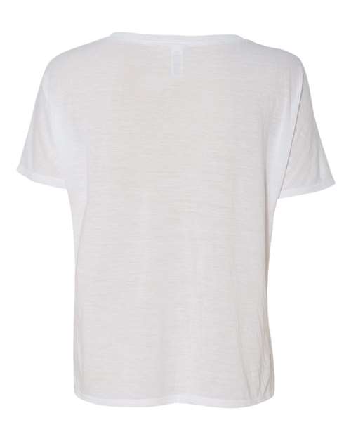 BELLA + CANVAS 8815 Women’s Slouchy V-Neck Tee - White - back