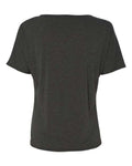BELLA + CANVAS 8815 Women’s Slouchy V-Neck Tee - Dark Grey Heather - back