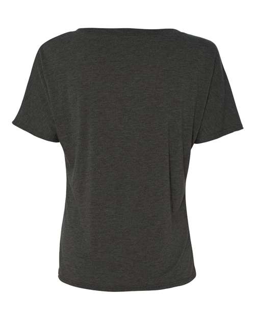 BELLA + CANVAS 8815 Women’s Slouchy V-Neck Tee - Dark Grey Heather - back