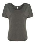 BELLA + CANVAS 8816 Women’s Slouchy Tee - Dark Grey Heather - front