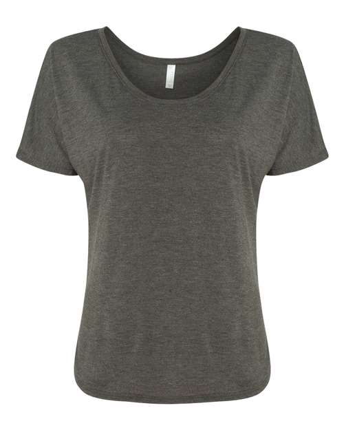 BELLA + CANVAS 8816 Women’s Slouchy Tee - Dark Grey Heather - front