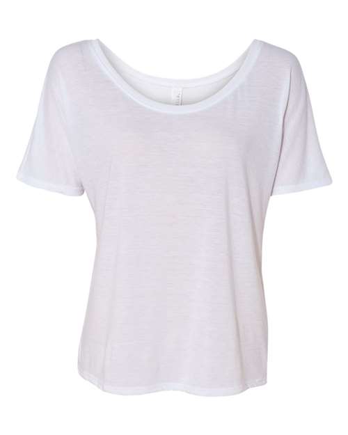 BELLA + CANVAS 8816 Women’s Slouchy Tee - White - front