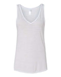BELLA + CANVAS 8805 Women's Flowy V-Neck Tank - White - front