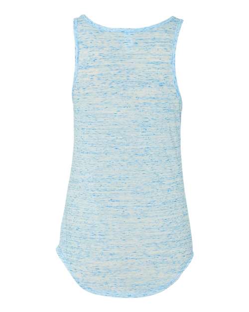 BELLA + CANVAS 8805 Women's Flowy V-Neck Tank - Blue Marble - back
