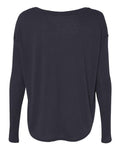 BELLA + CANVAS 8852 Women’s Flowy 2x1 Ribbed Long Sleeve Tee - Midnight - back