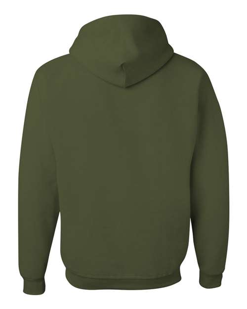 Jerzees 996MR Unisex NuBlend Hooded Sweatshirt - Military Green - back