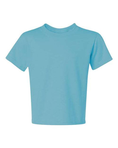 Jerzees 29BR Youth Dri-Power 50/50 T-Shirt - Aquatic Blue - front