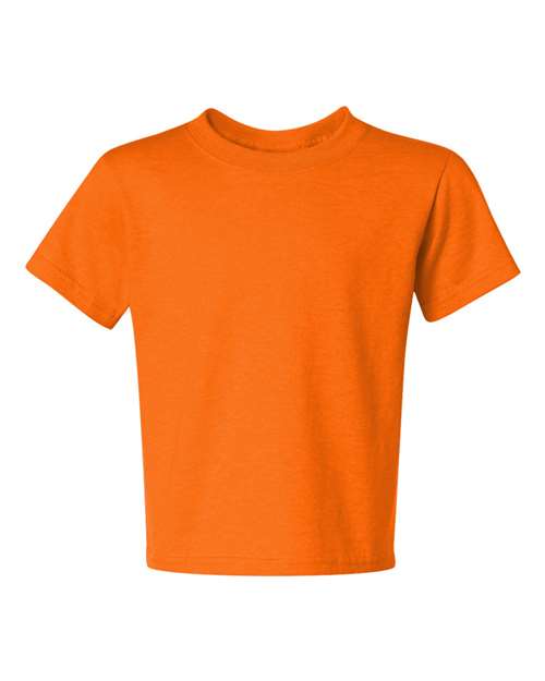Jerzees 29BR Youth Dri-Power 50/50 T-Shirt - Safety Orange - front