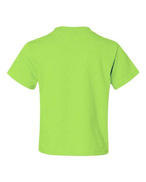 Jerzees 29BR Youth Dri-Power 50/50 T-Shirt - Neon Green - back