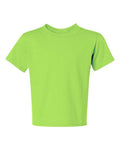 Jerzees 29BR Youth Dri-Power 50/50 T-Shirt - Neon Green - front