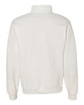 Jerzees 995MR Unisex Nublend Cadet Collar Quarter-Zip Sweatshirt - White - back