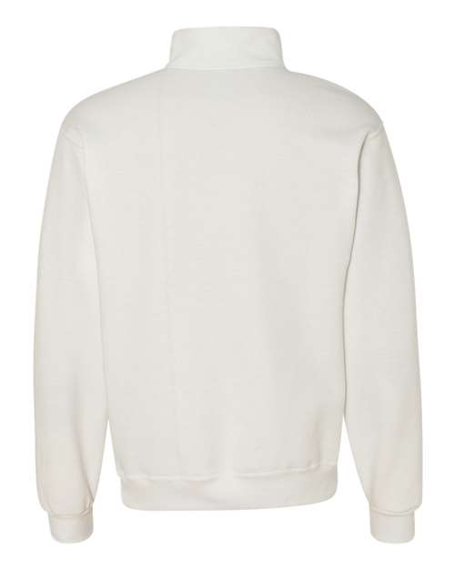 Jerzees 995MR Unisex Nublend Cadet Collar Quarter-Zip Sweatshirt - White - back