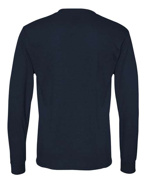 Jerzees 21MLR Unisex Dri-Power Performance Long Sleeve T-Shirt - J. Navy - back