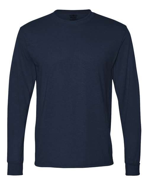 Jerzees 21MLR Unisex Dri-Power Performance Long Sleeve T-Shirt - J. Navy - front