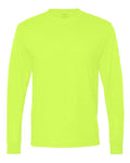 Jerzees 21MLR Unisex Dri-Power Performance Long Sleeve T-Shirt - Safety Green - front