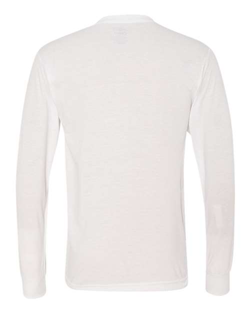 Jerzees 21MLR Unisex Dri-Power Performance Long Sleeve T-Shirt - White - back