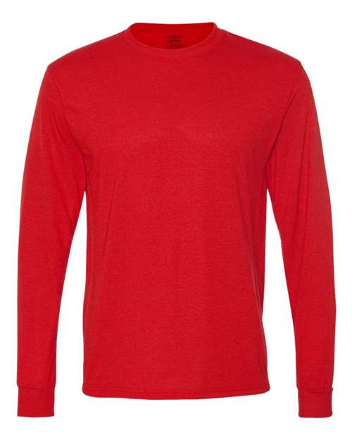 Jerzees 21MLR Unisex Dri-Power Performance Long Sleeve T-Shirt - True Red - front