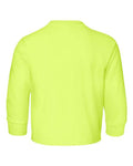 Jerzees 29BLR Youth Dri-Power Long Sleeve 50/50 T-Shirt - Safety Green - back