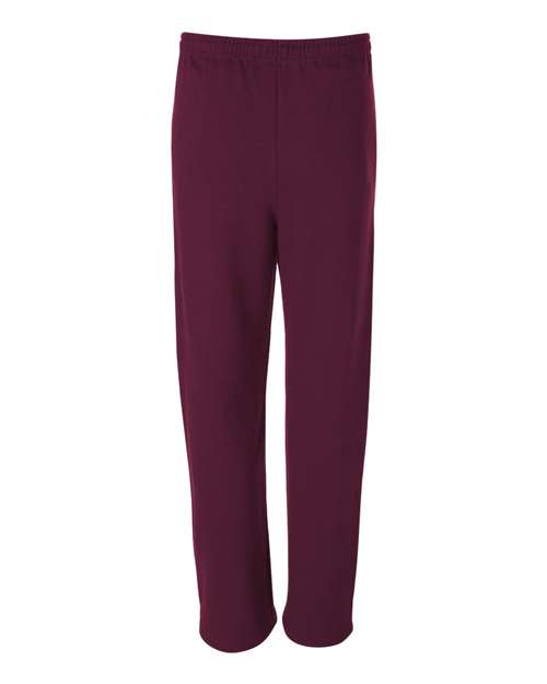Jerzees 974MPR Unisex NuBlend Open-Bottom Sweatpants with Pockets - Maroon - back