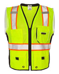Kishigo 1513-1514 Unisex Premium Black Series Heavy-Duty Vest - Lime - front