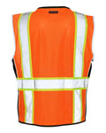 Kishigo 1513-1514 Unisex Premium Black Series Heavy-Duty Vest - Orange - back