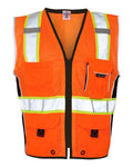 Kishigo 1513-1514 Unisex Premium Black Series Heavy-Duty Vest - Orange - front
