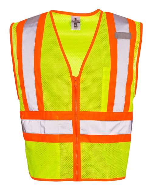 Kishigo 1055-1056 Unisex Ultra-Cool Contrasting Mesh Vest - Lime - front