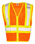 Kishigo 1055-1056 Unisex Ultra-Cool Contrasting Mesh Vest - Orange - front